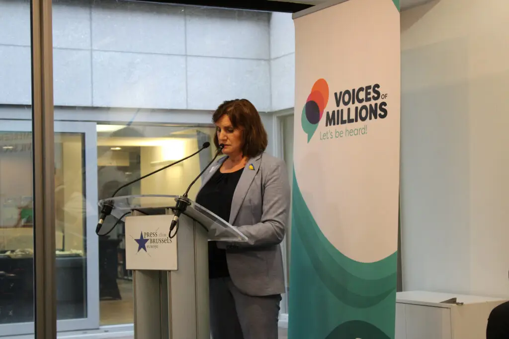 Speaker at the Voices of Millions launch event