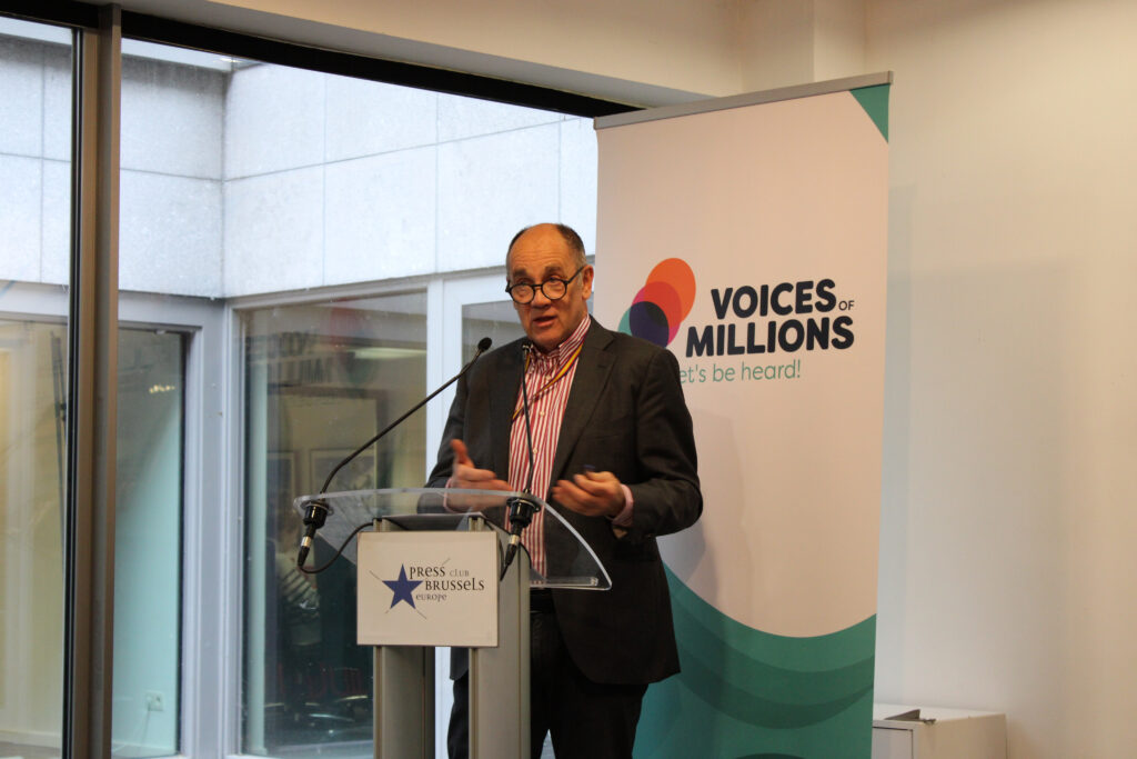 Speaker at the Voices of Millions launch event
